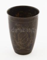 Antik ezüst (Ag) keresztelőpohár, jelzett, m: 9,5 cm, nettó 101g