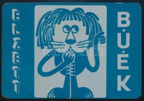 1980 Elzett fém kártyanaptár, munkanap naptár 13x8,5 cm kis kopással