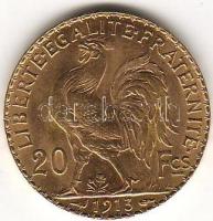 Franciaország 1913 20Fr 6,4516g arany T:2   aranyáron !