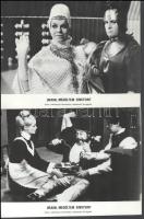 cca 1989 előtt készült, "Uraim, megöltem Einsteint" című, tudományos-fantasztikus csehszlovák film jelenetei és szereplői, 9 db vintage produkciós filmfotó (vitrinfotó, lobbyfotó) ezüst zselatinos fotópapíron, a használatból eredő (esetleges) kisebb hibákkal, 18x24 cm