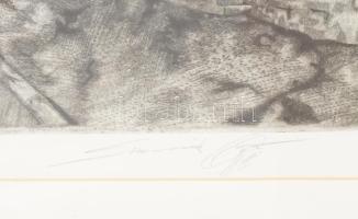 Szennik György (1923-2007): Sopron, Festőköz. Rézkarc, papír, jelzett, művészpéldány E/A jelzéssel, ...