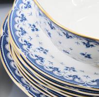 Zepter kék levél mintás 6 személyes 39 darabos étkészlet és kávés készlet. Jelzett, teljes, hibátlan