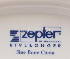 Zepter kék levél mintás 6 személyes 39 darabos étkészlet és kávés készlet. Jelzett, teljes, hibátlan