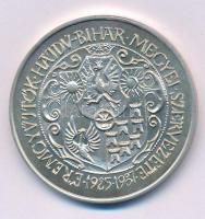 Tóth Sándor (1933-2019) 1987. "II. Rákóczi György / MÉE Hajdú-Bihar Megyei szervezete" jelzett Ag emlékérem kapszulában (36g/0.800/42,5mm) T:UNC, kis patina Adamo DE10