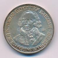 Tóth Sándor (1933-2019) 1999. "Széchenyi Ferenc Jutalomérme / Magyar Éremgyűjtők Egyesülete" jelzett Ag emlékérem, III. fokozat. Sima peremmel! (57,69g/0.835/42,5mm) T:AU, patina Hungary 1999. "Széchenyi Ferenc Jutalomérme / Magyar Éremgyűjtők Egyesülete" hallmarked Ag piefort commemorative award medallion, 3rd grade. Sign.: Sándor Tóth (57,69g/0.835/42,5mm) C:AU, patina Adamo BPa2