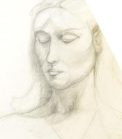 Jelzés nélkül: 4 db tanulmányrajz, közte női akt. Ceruza, szén, papír. 37x35 és 62x46,5 cm