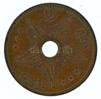 Belga Kongó / Kongói Szabadállam 1888. 2c Cu T:XF patina Belgian Congo / Congo Free State 1888. 2 Centimes Cu C:XF patina Krause KM#2