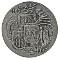 Peternák Gusztáv (1928-2003) 1980. "Bethlen Gábor / 1580-1980" kétoldalas, jelzett, öntött...