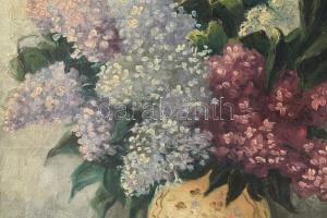 Gebauer jelzéssel: Csendélet. Olaj, vászon, jelzett. Dekoratív fakeretben, 45×35 cm