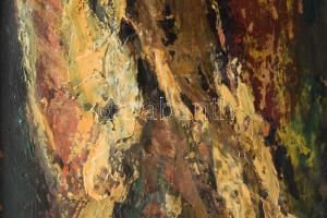 Gádor Emil (1911-1998): Elhalt fa. Olaj, falemez, jelezve közéepn lent. Fakeretben, 56×30 cm