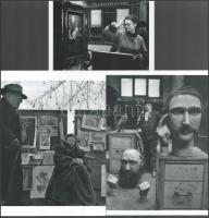 Doisneau, Robert (1912-1994) francia fotóriporter és fotóművész felvételei (Északi óriások; Szajna parti árus; Kirakatban), 3 db modern nagyítás, jelzés nélkül, 21x15 cm és 10x15 cm