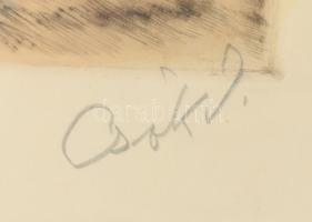 Csók István (1865-1961) - Prihoda István (1891-1956): Züzü. Színezett rézkarc, papír, jelzett (Csók)...