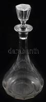 Boros flaska csiszolt üveg dugóval. 26 cm
