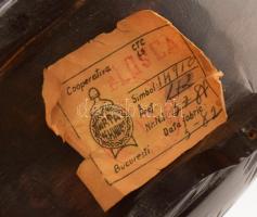 Román faragott fa kulacs, bukaresti jelzéssel 32 cm