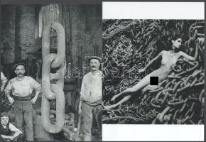 "A láncok készítői és viselője", eltérő időben készült felvételek, 2 db modern nagyítás, jelzés nélkül, 21x15 cm