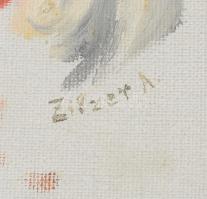 Zilzer Antal (1860-1921): Pipázó férfi. Olaj, karton, jelzett. Üvegezett fakeretben. 22x18 cm