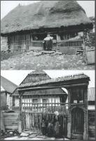cca 1910 Cholnoky Jenő (1870-1950) földrajztudós, egyetemi tanár felvételei (Erdély, székelykapu Kápolnásfaluban; Hunyad vármegye, Puj), 2 db modern nagyítás, jelzés nélkül, 15x21 cm