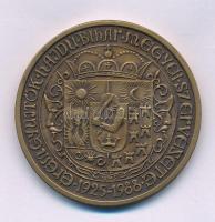 Tóth Sándor (1933-2019) 1988. "Barcsai Ákos / MÉE Hajdú-Bihar Megyei szervezete" kétoldalas bronz emlékérem (42,5mm) T:AU Adamo DE13