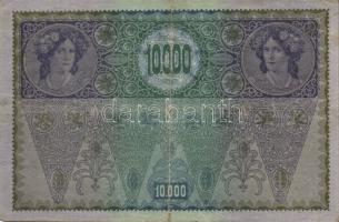 Ausztria/Osztrák-Magyar Bank 1918. 10.000K csak német nyelvű, vízszintes piros "Deutschösterrei...