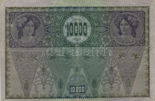 Ausztria/Osztrák-Magyar Bank 1918. 10.000K csak német nyelvű, vízszintes piros "Deutschösterrei...