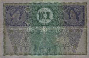 Ausztria/Osztrák-Magyar Bank 1918. 10.000K csak német nyelvű, vízszintes piros "Deutschösterrei...