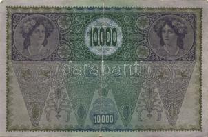 Ausztria/Osztrák-Magyar Bank 1918. 10.000K csak német nyelvű, vízszintes piros "Deutschösterrei...
