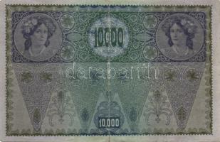 Ausztria/Osztrák-Magyar Bank 1918. 10.000K csak német nyelvű, vízszintes piros "Deutschösterrei...