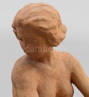 Rubletzky Géza (1881-1970): Női akt. Terrakotta, jelzett. talpazaton kis repedéssel. m: 30 cm sz: 25...