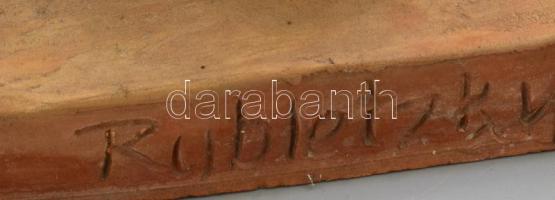 Rubletzky Géza (1881-1970): Női akt. Terrakotta, jelzett. talpazaton kis repedéssel. m: 30 cm sz: 25...