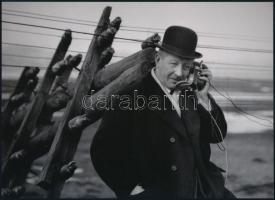 cca 1931"Mobiltelefon a Velencei-tó partján, a telefon- és távíróvezetékek kárfelmérésén",...