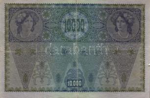 Ausztria/Osztrák-Magyar Bank 1918. 10.000K csak német nyelvű, vízszintes piros "Deutschösterrei...