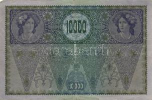Ausztria/Osztrák-Magyar Bank 1918. 10.000K csak német nyelvű, vízszintes piros "Deutschösterrei...