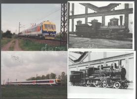 Vonatok, mozdonyok, különböző korokban készült különböző korú vasúti járművekről készített fotók 20x...