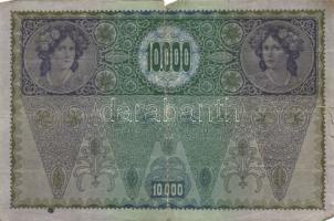 Ausztria/Osztrák-Magyar Bank 1918. 10.000K csak német nyelvű, vízszintes piros "Deutschösterrei...