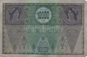 Ausztria/Osztrák-Magyar Bank 1918. 10.000K csak német nyelvű, vízszintes piros "Deutschösterrei...