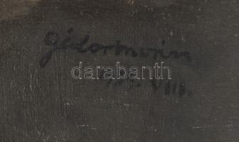 Gábor Móric (1889-1987): Enteriőr. Olaj, vászon, kartonon, jelezve jobbra fent, 62x54,5 cm