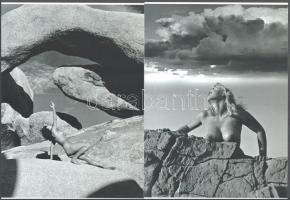cca 1951 André de Dienes (korábban Ikafalvi-Dienes Andor György) (1913-1985) magyar - amerikai fotóriporter és fotóművész felvételei (sziklák között), 2 db modern nagyítás, jelzés nélkül, 21x15 cm
