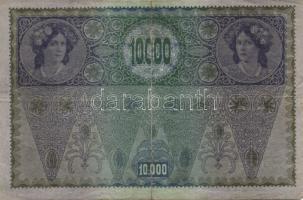 Ausztria/Osztrák-Magyar Bank 1918. 10.000K csak német nyelvű, vízszintes piros "Deutschösterrei...