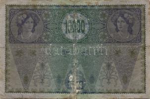 Ausztria/Osztrák-Magyar Bank 1918. 10.000K csak német nyelvű, vízszintes piros "Deutschösterrei...