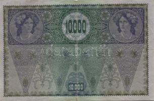 Ausztria/Osztrák-Magyar Bank 1918. 10.000K csak német nyelvű, vízszintes piros "Deutschösterrei...