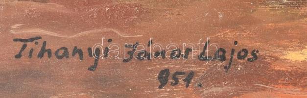 Tihanyi János Lajos jelzéssel: Mosó asszonyok. Olaj, farost. 50x70 cm