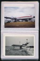 ca 1980 - 2000 20 db repülőgépekről készített fotó magyar reptereken magyar és külföldi gépek, fotóa...