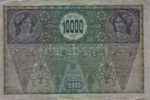 Ausztria/Osztrák-Magyar Bank 1918. 10.000K csak német nyelvű, vízszintes piros "Deutschösterrei...