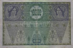 Ausztria/Osztrák-Magyar Bank 1918. 10.000K csak német nyelvű, vízszintes piros "Deutschösterrei...