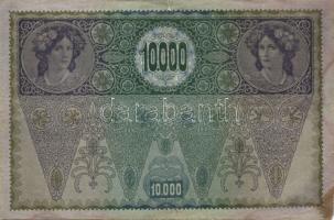 Ausztria/Osztrák-Magyar Bank 1918. 10.000K csak német nyelvű, vízszintes piros "Deutschösterrei...