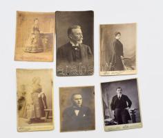ca 1880-1910 14 db vegyes állapotú keményhátú fotó