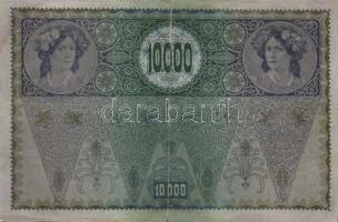 Ausztria/Osztrák-Magyar Bank 1918. 10.000K csak német nyelvű, vízszintes piros "Deutschösterrei...