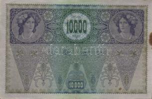 Ausztria/Osztrák-Magyar Bank 1918. 10.000K csak német nyelvű, vízszintes piros "Deutschösterrei...