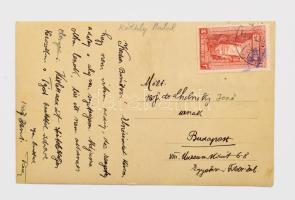 1907 Réthly Antal (1879-1975) magyar meteorológus autográf levelezőlapja Cholnoky Jenő földrajztudós...