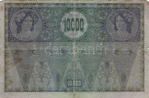 Ausztria/Osztrák-Magyar Bank 1918. 10.000K csak német nyelvű, vízszintes piros "Deutschösterrei...